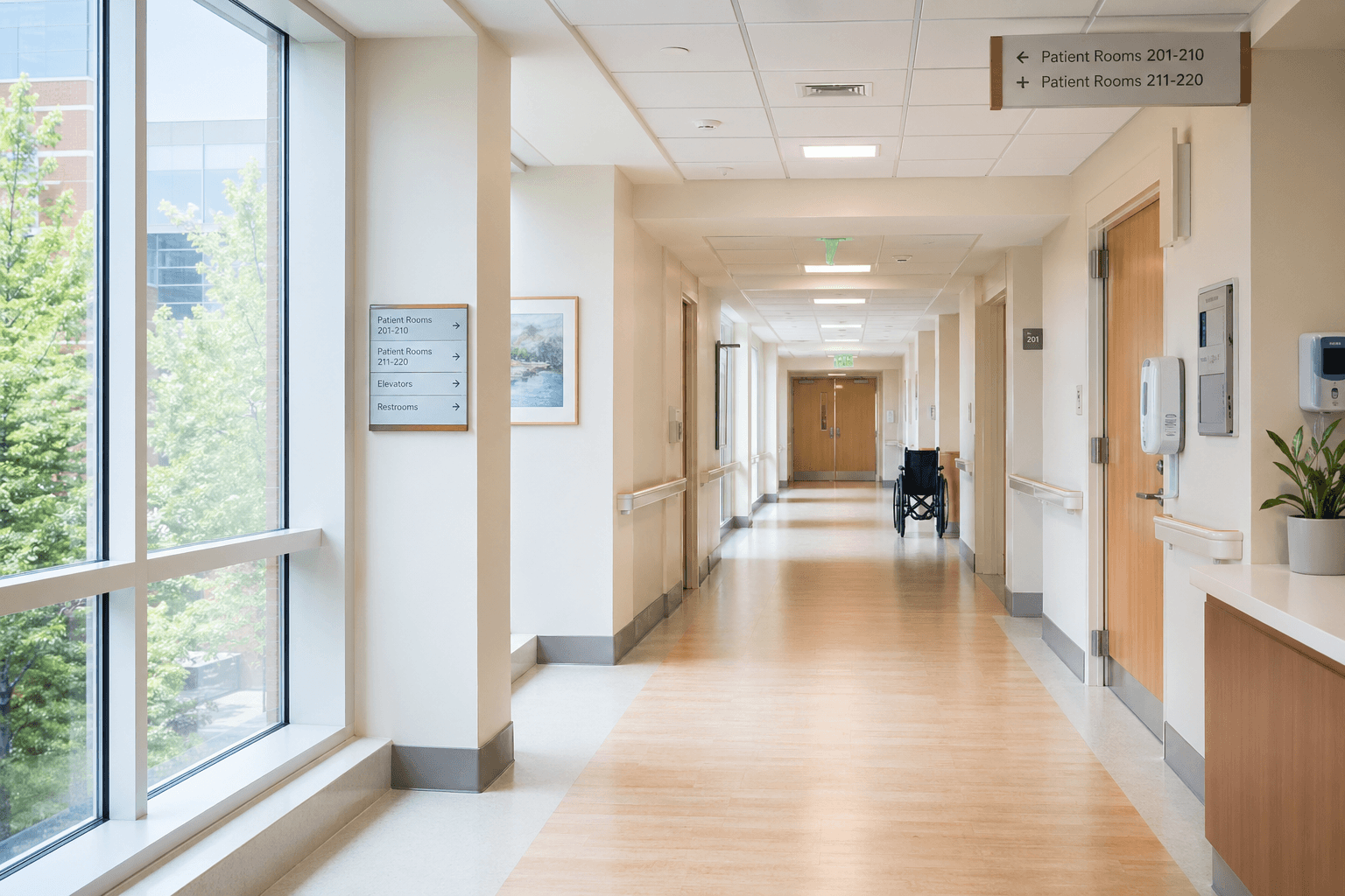 Bright clinic corridor — appointment coordination support across the GTA